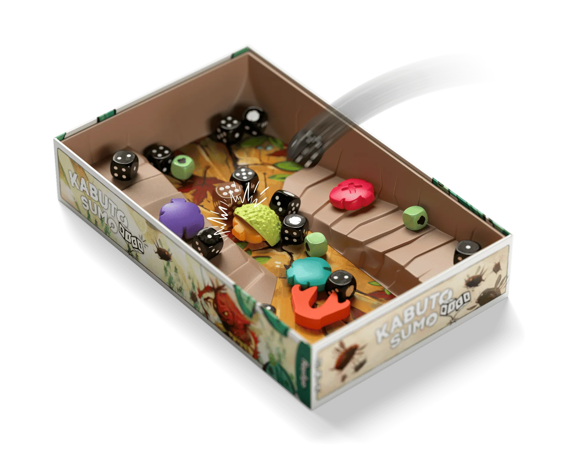 Kabuto Sumo Dice - boite en jeu
